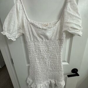 Elegant White Women's Off the Shoulder Dress